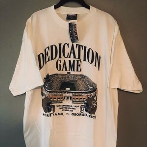 Norte Dame Stadium Dedication Size XL NWT Cotten T-Shirt vintage collectors item